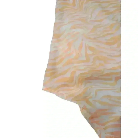 Princess Polly Womens Top Size 2 Sheer Orange Zebra Print Button Retro - Picture 10 of 14